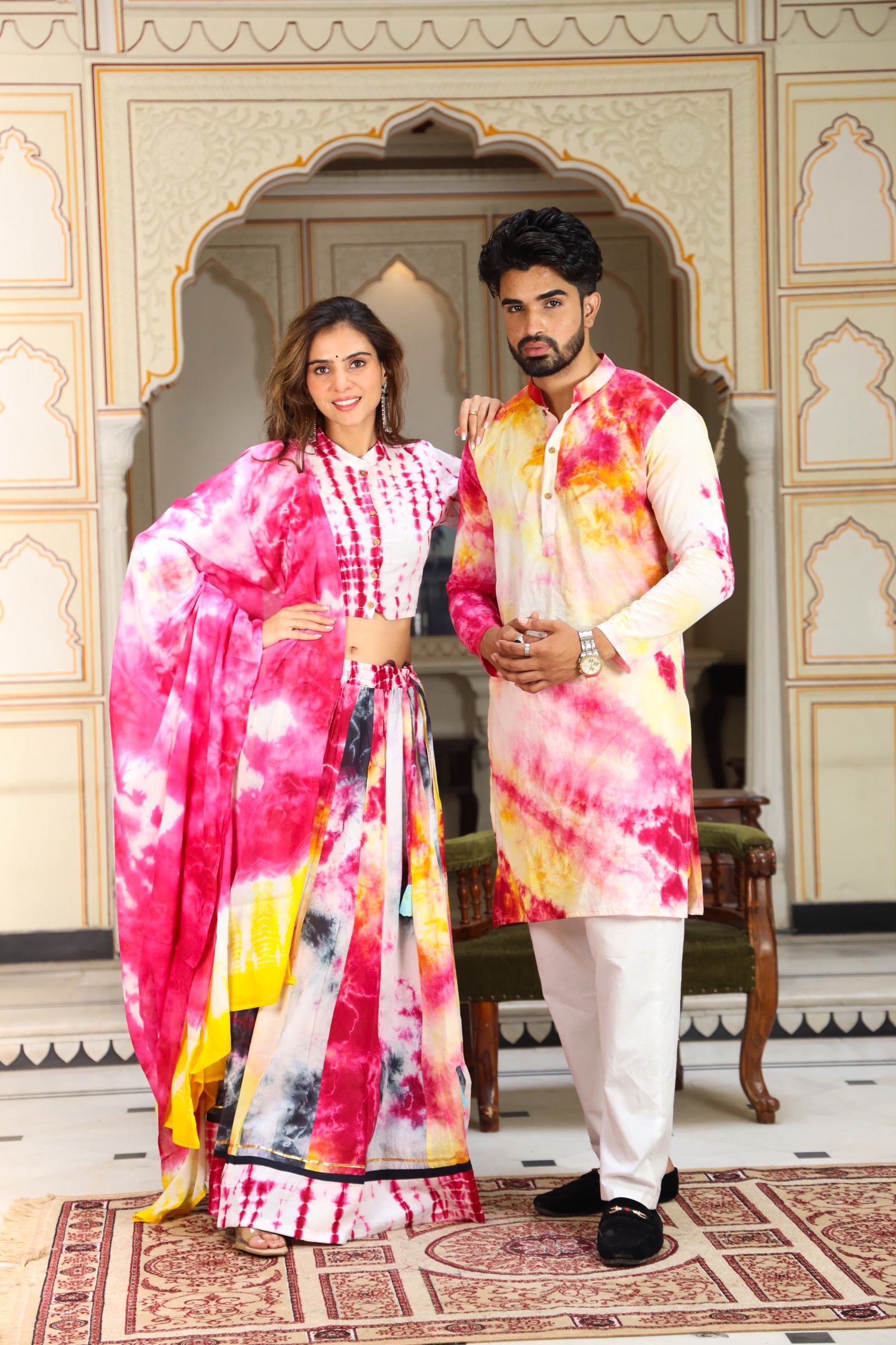 Cotton Printed Couple Combo Set