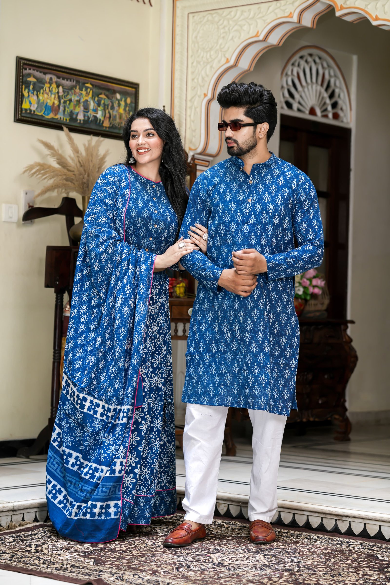 Cotton Printed Couple Combo Set