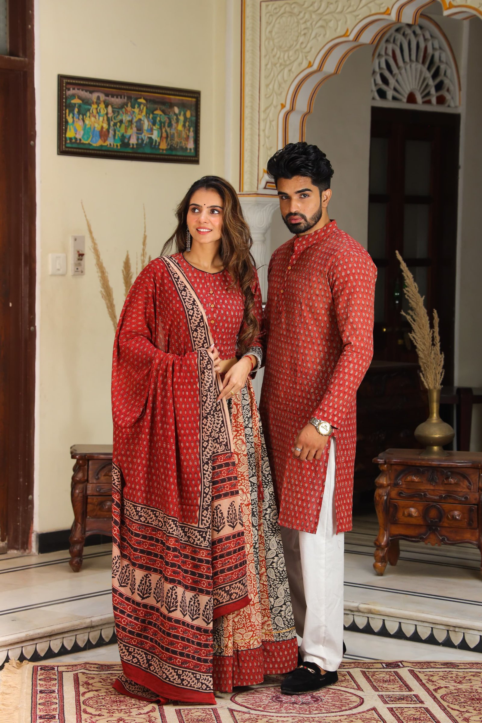Cotton Printed Couple Combo Set