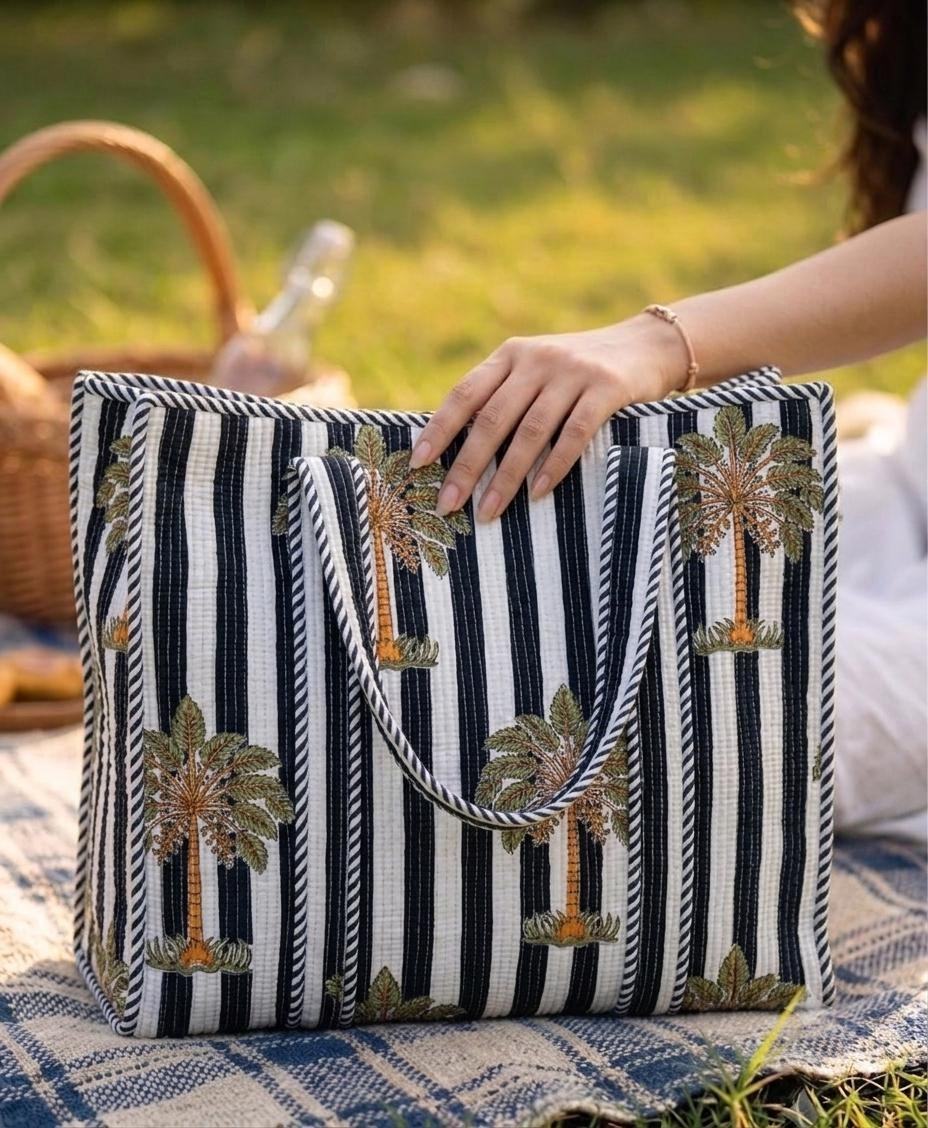 Cotton Printed Quilted Bag