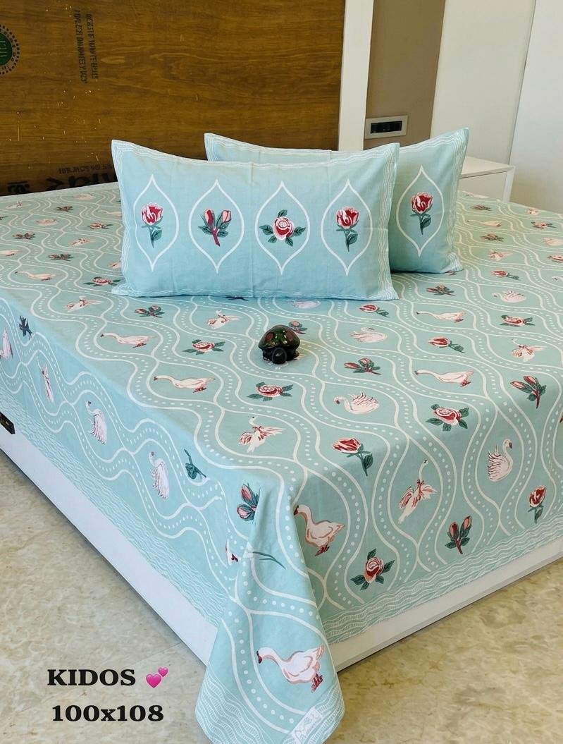 Cotton Printed Double Bedsheet