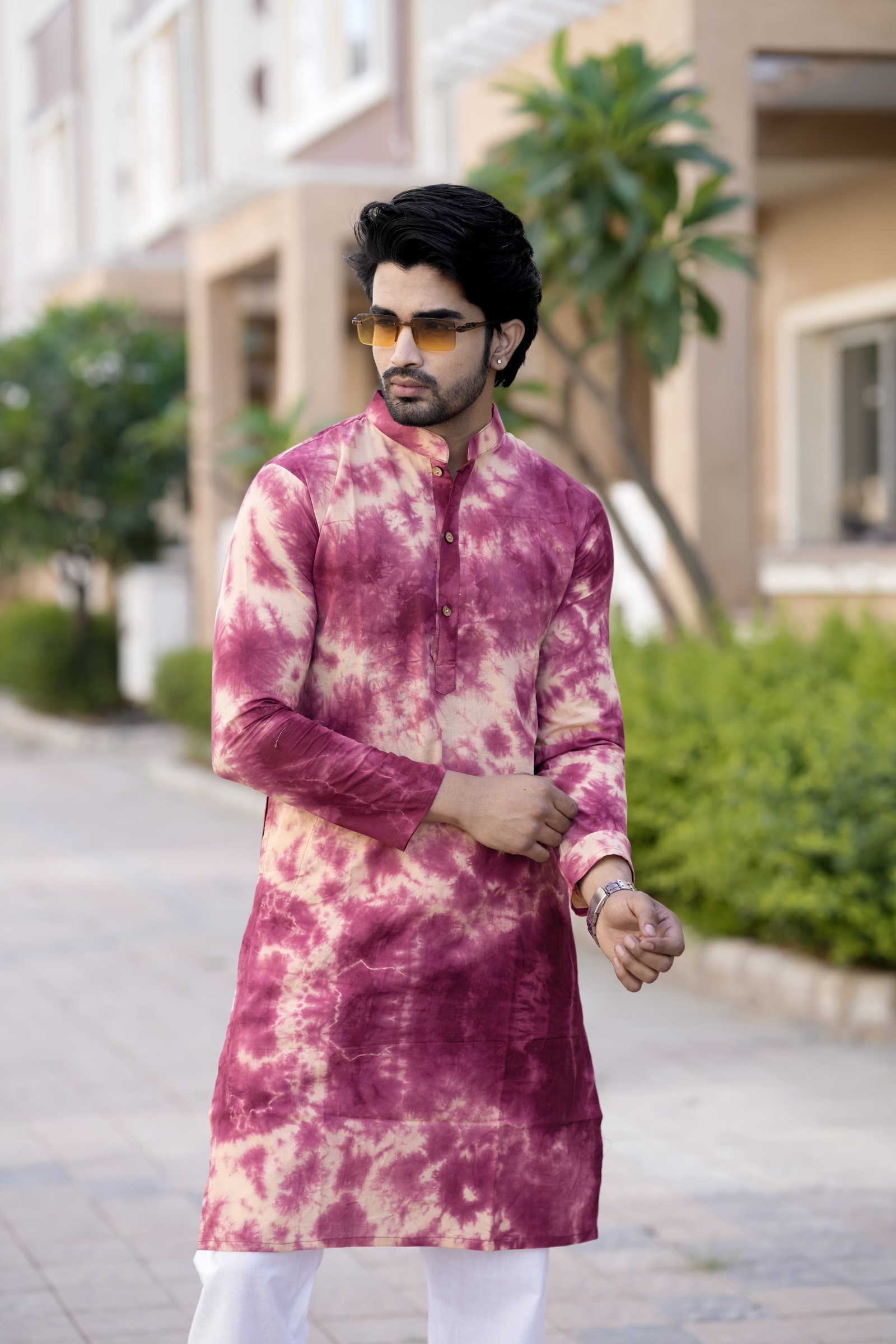 Cotton Printed Men Long Kurta
