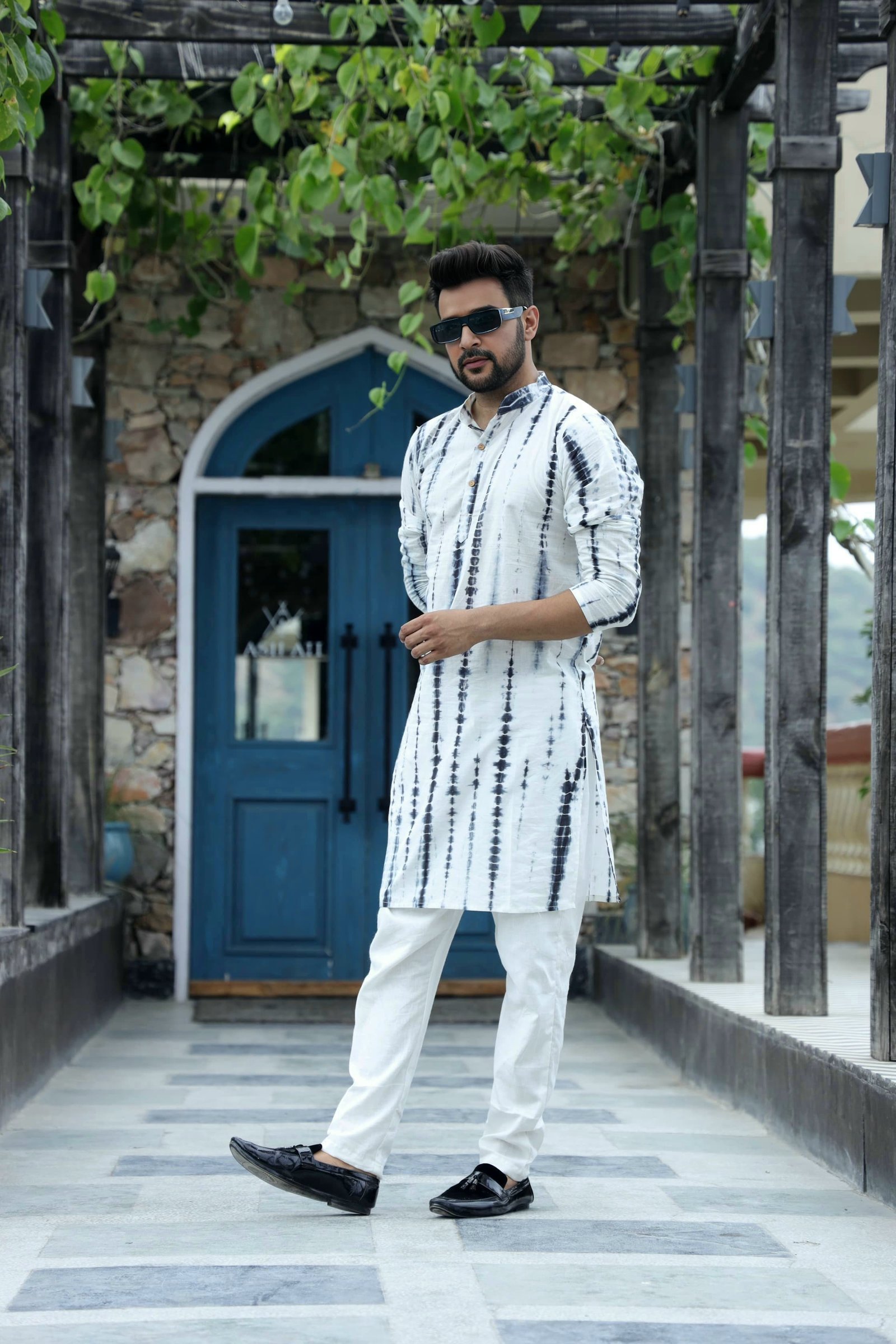 Cotton Printed Men Long Kurta