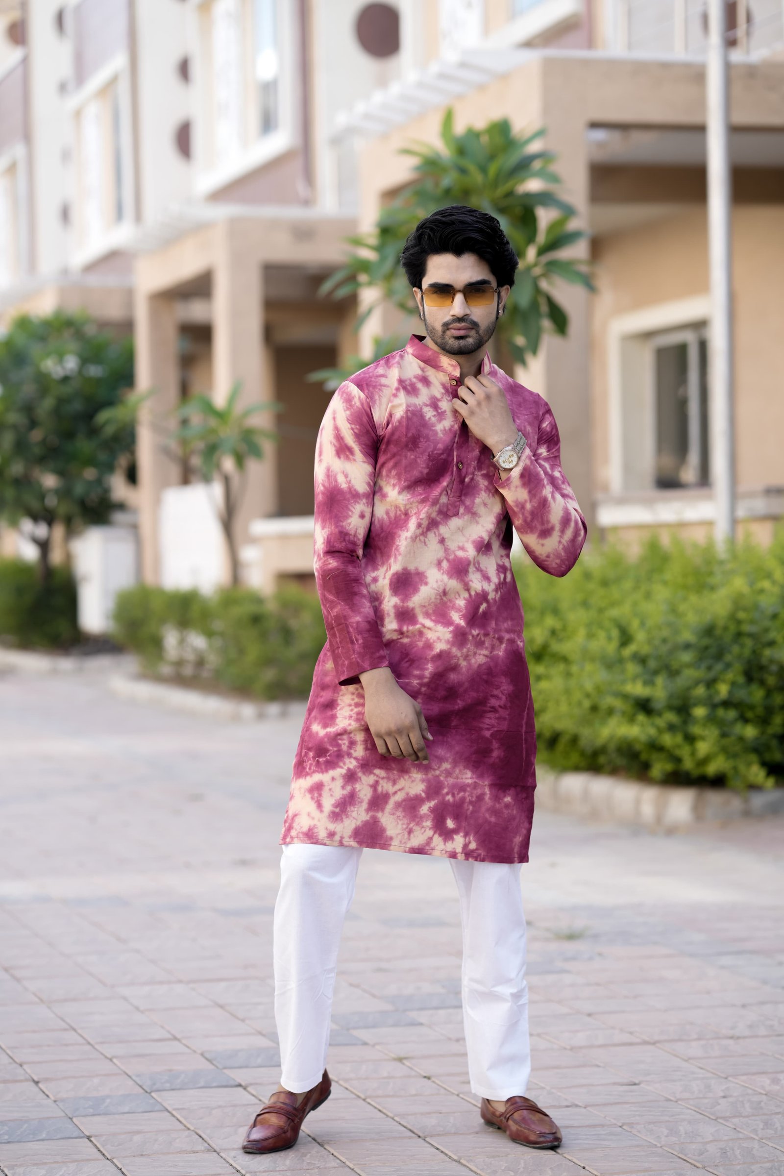 Cotton Printed Men Long Kurta