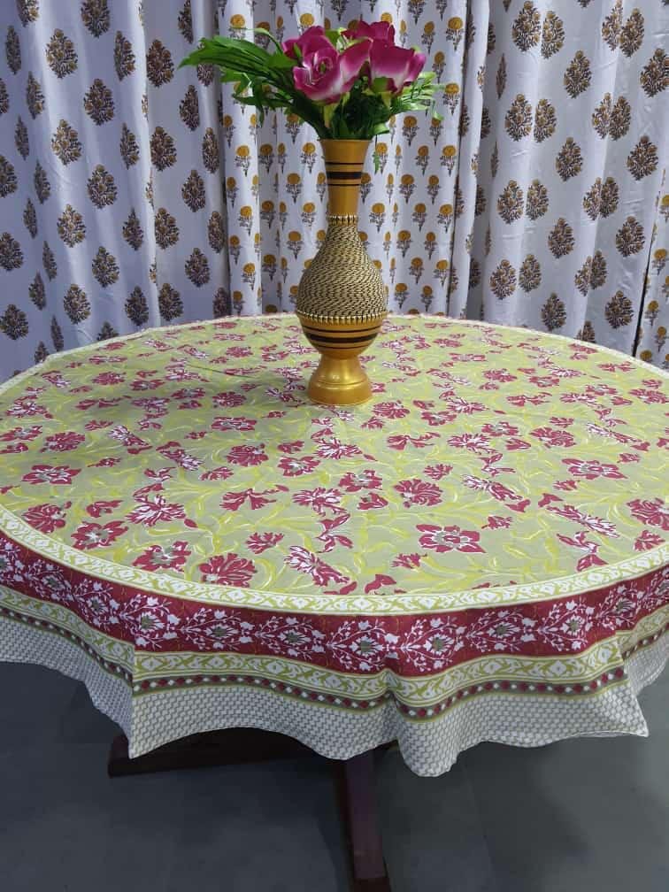 Cotton Printed Round Table Cover