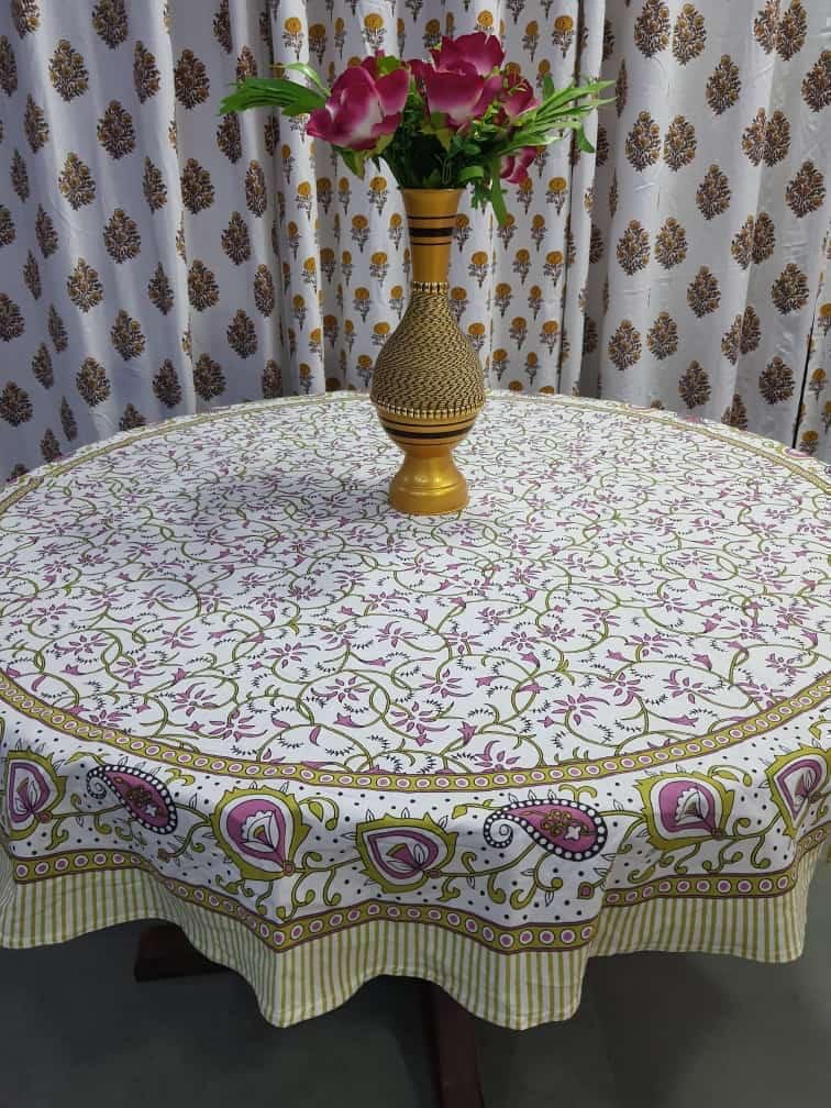 Cotton Printed Round Table Cover