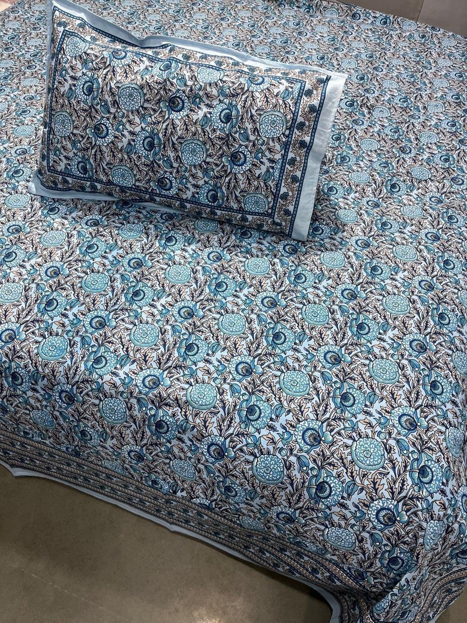 Cotton Printed King Size Bedsheet