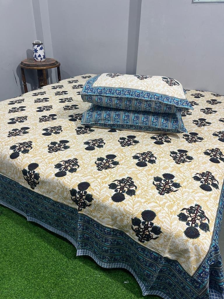 Cotton Printed King Size Bedsheet