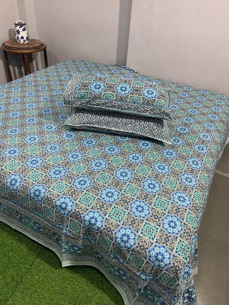 Cotton Printed King Size Bedsheet