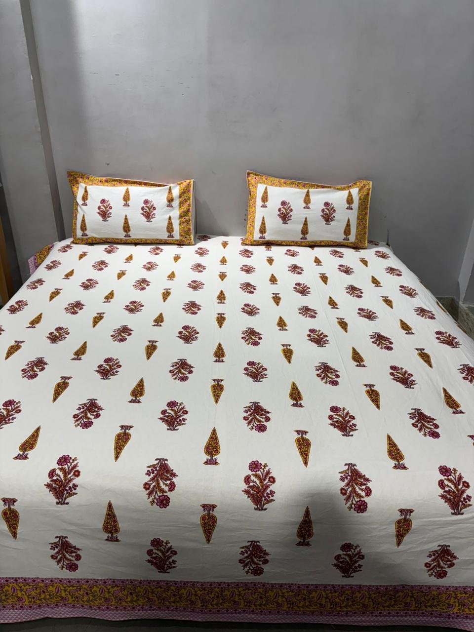 Cotton Printed King Size Bedsheet