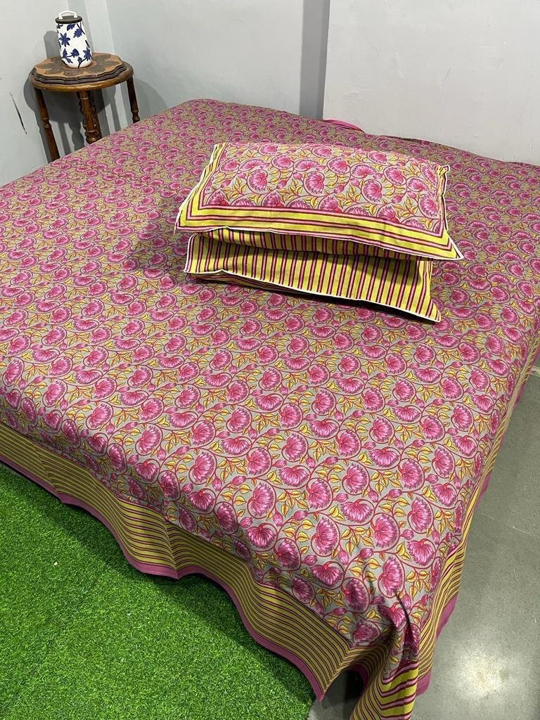 Cotton Printed King Size Bedsheet