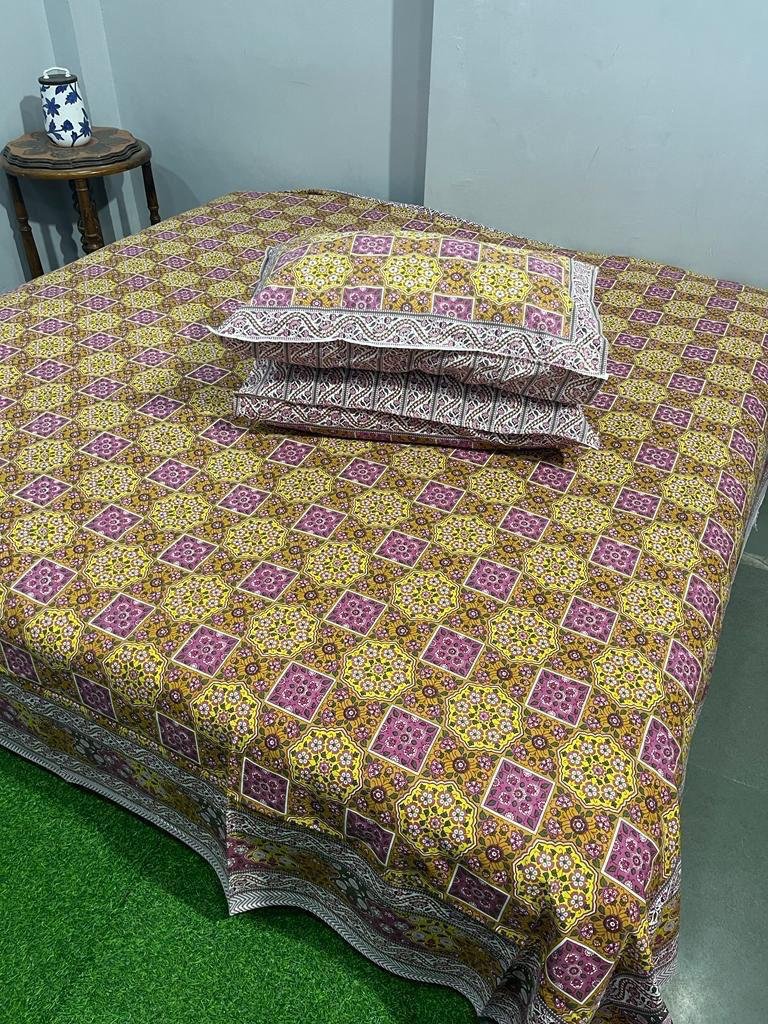 Cotton Printed King Size Bedsheet
