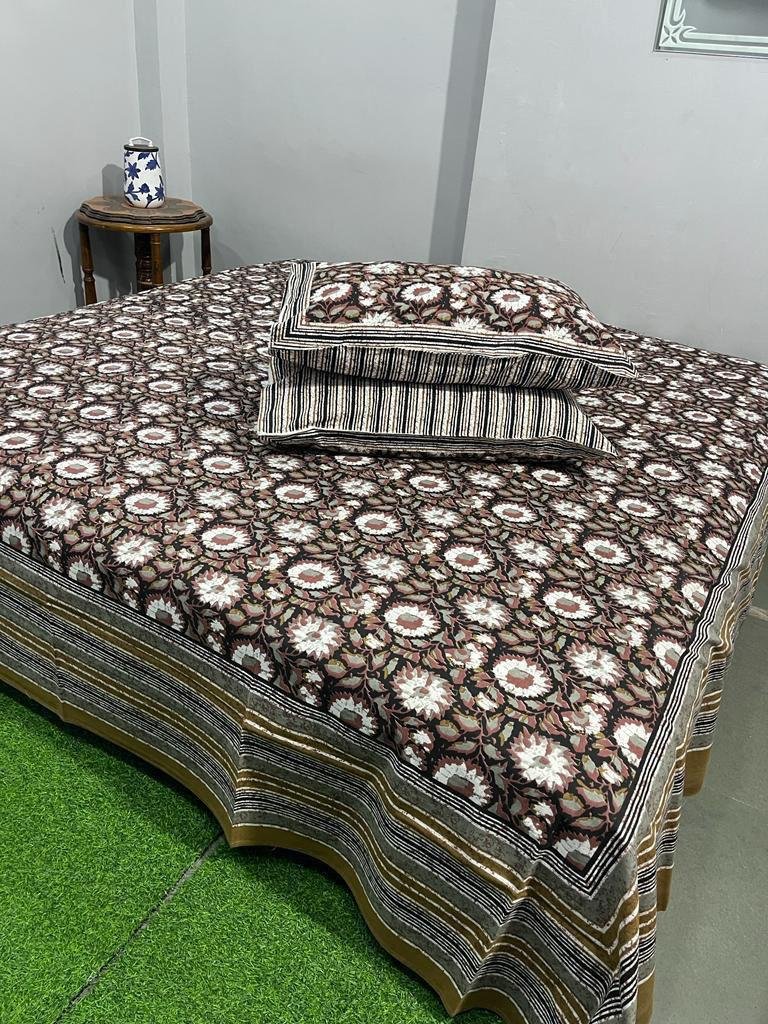 Cotton Printed King Size Bedsheet