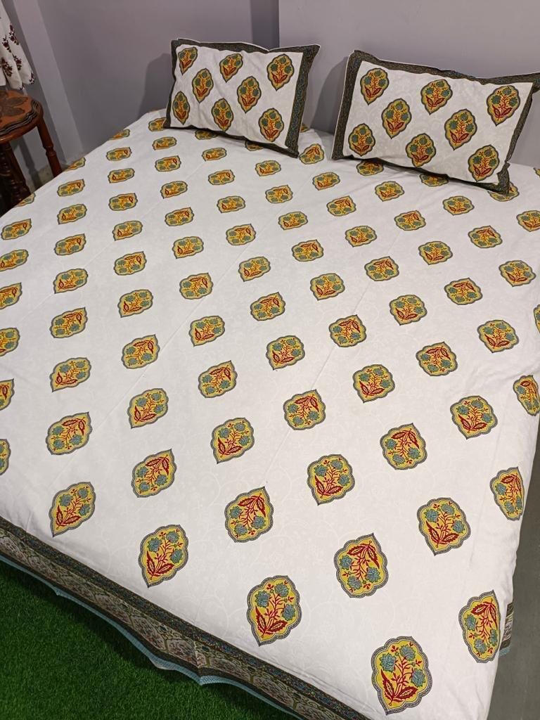 Cotton Printed King Size Bedsheet