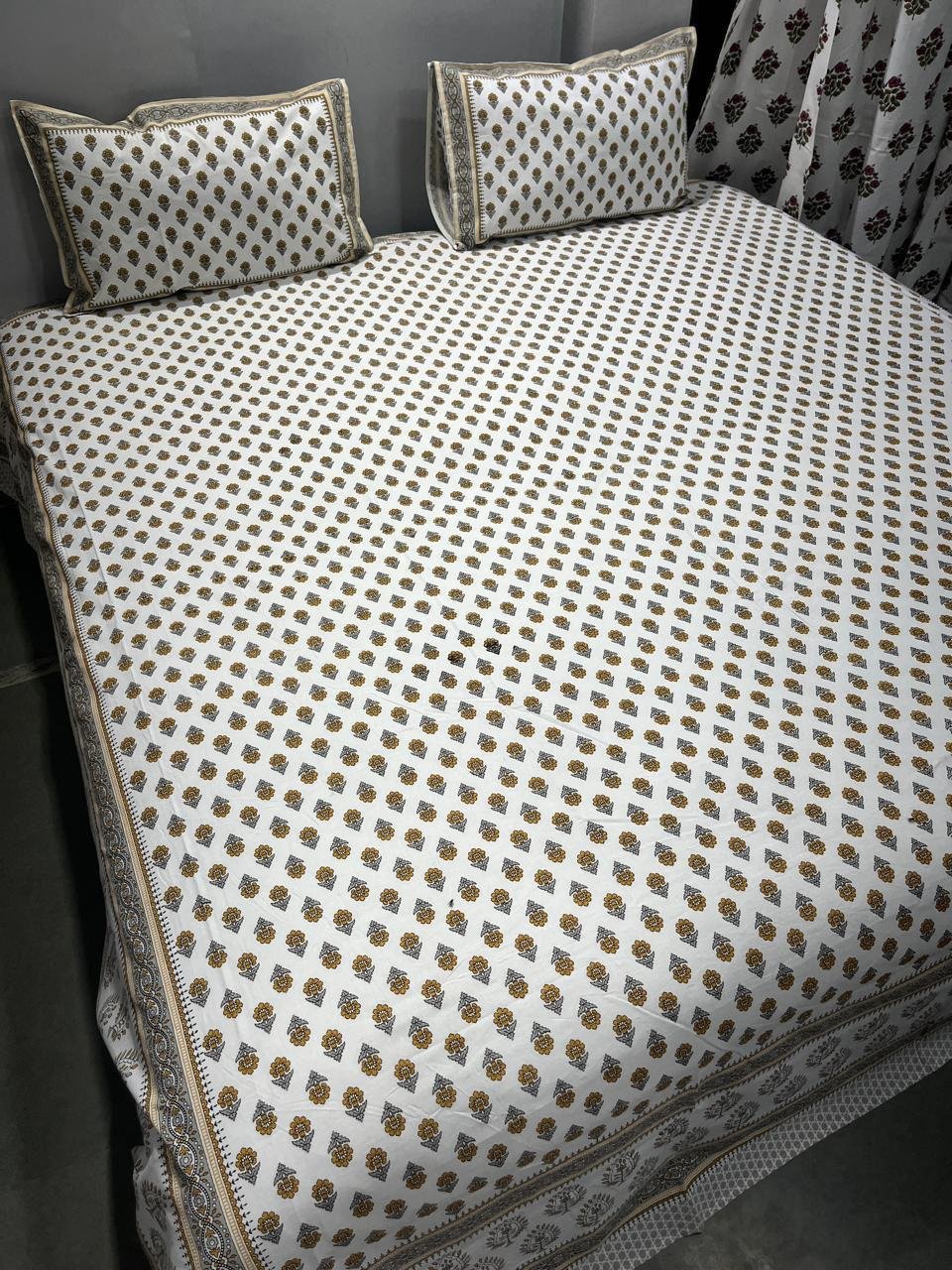 Cotton Printed King Size Bedsheet