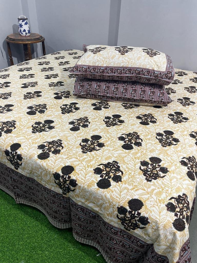 Cotton Printed King Size Bedsheet