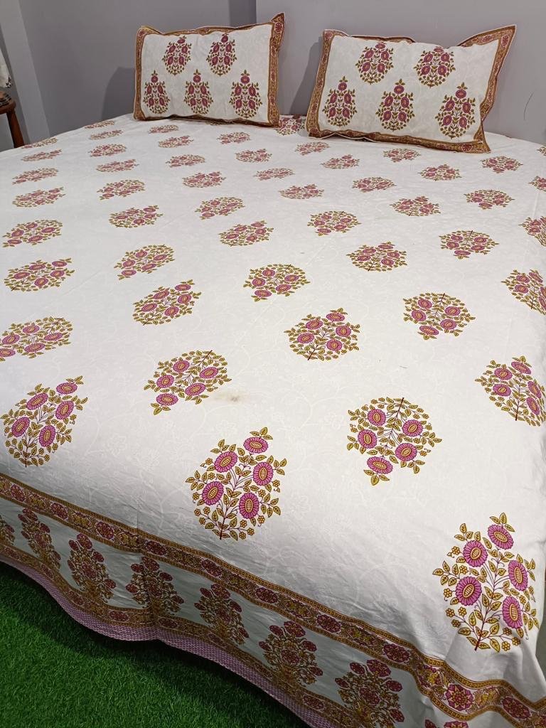 Cotton Printed King Size Bedsheet