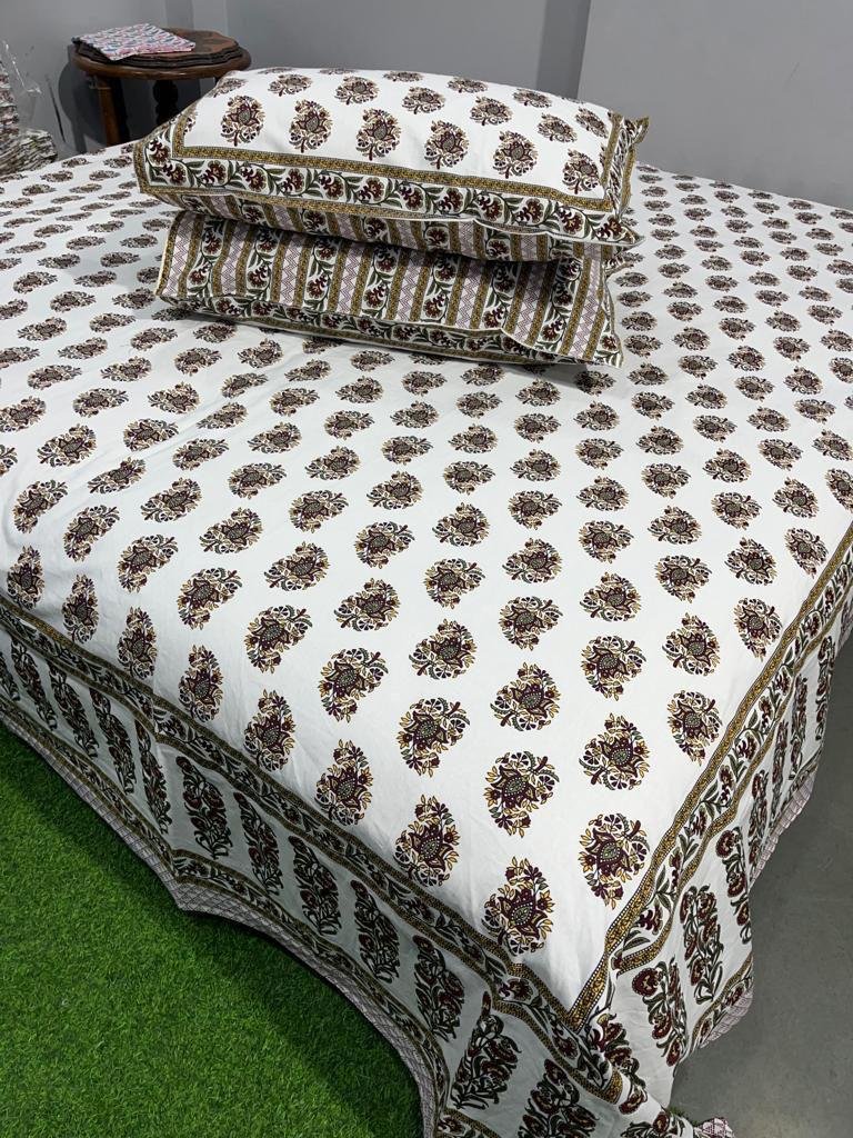 Cotton Printed King Size Bedsheet