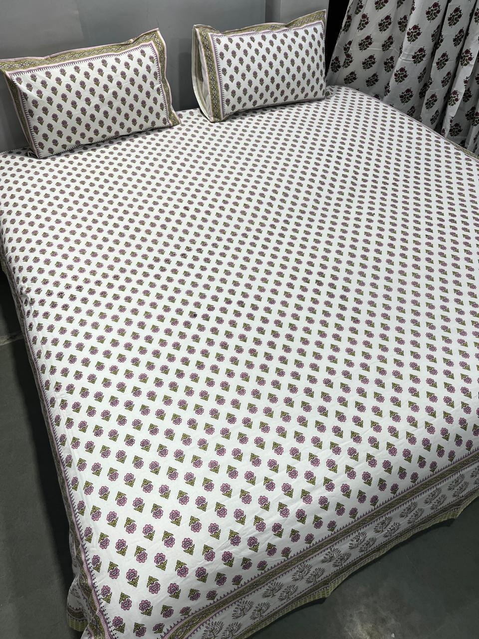Cotton Printed King Size Bedsheet