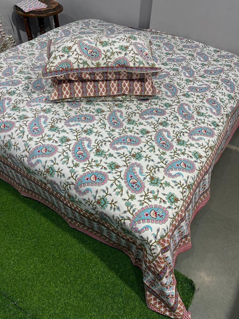 Cotton Printed King Size Bedsheet