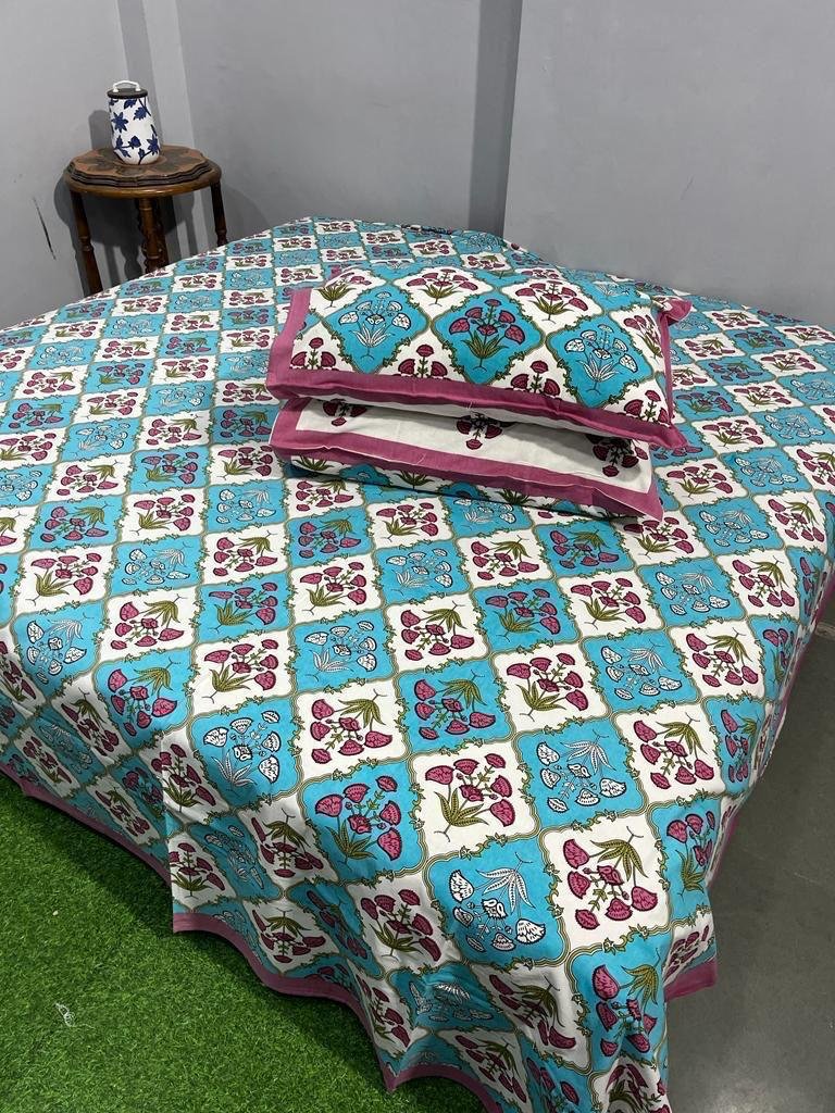 Cotton Printed King Size Bedsheet