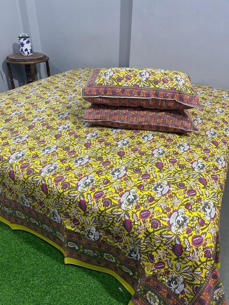 Cotton Printed King Size Bedsheet