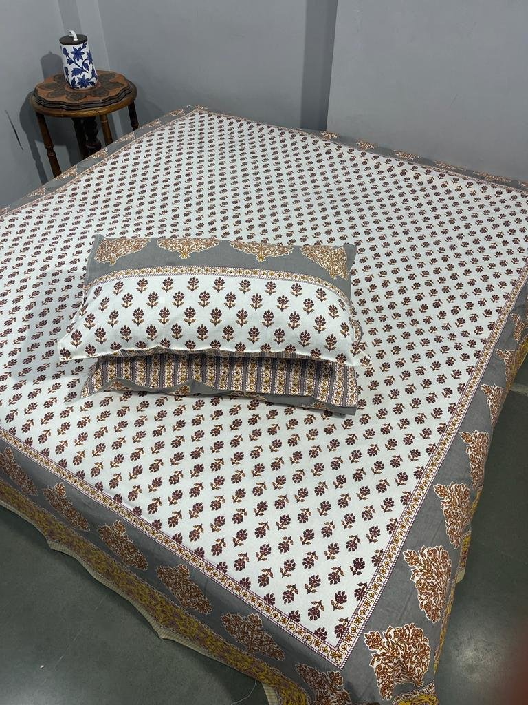 Cotton Printed King Size Bedsheet