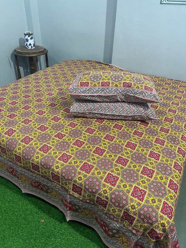 Cotton Printed King Size Bedsheet