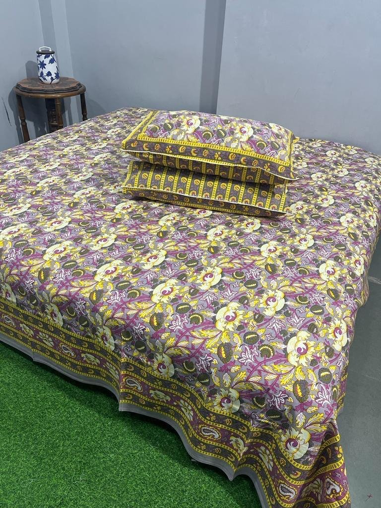 Cotton Printed King Size Bedsheet