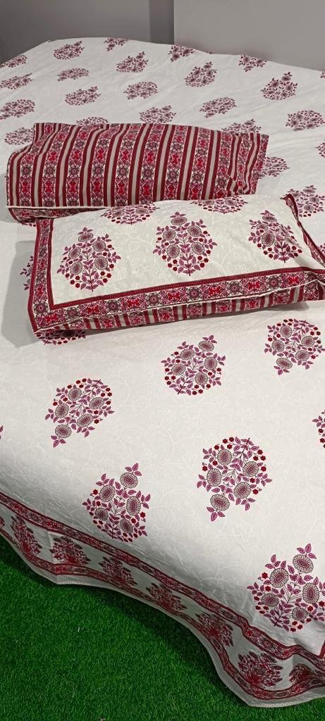 Cotton Printed King Size Bedsheet