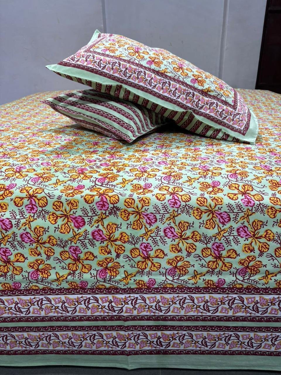 Cotton Printed King Size Bedsheet