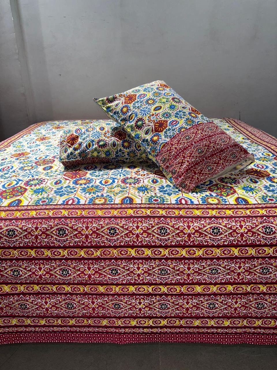 Cotton Printed King Size Bedsheet