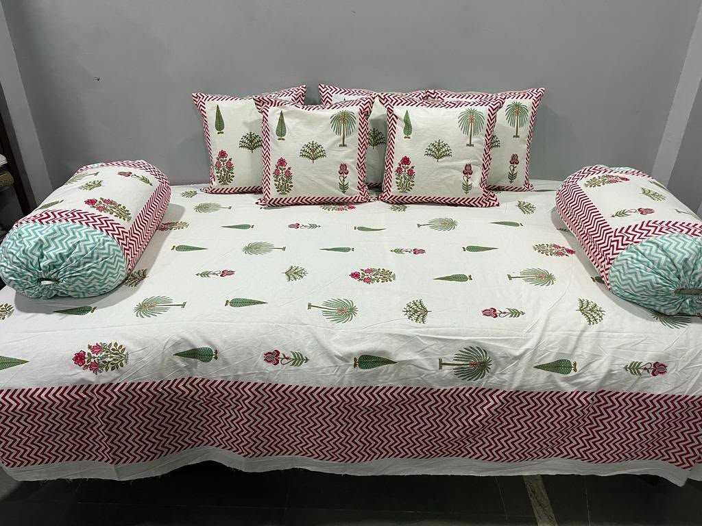 Cotton Printed Diwan Set