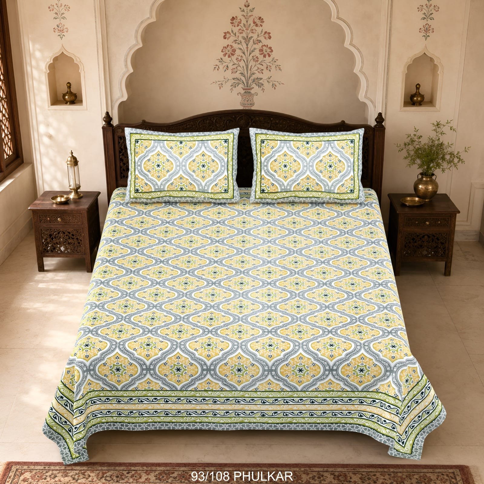 Cotton Viscose Printed Double Bedsheet