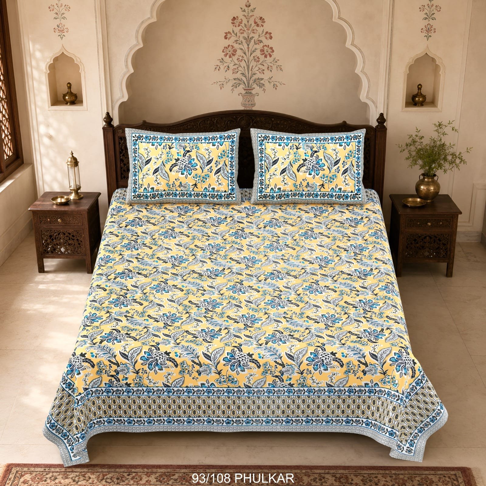 Cotton Viscose Printed Double Bedsheet