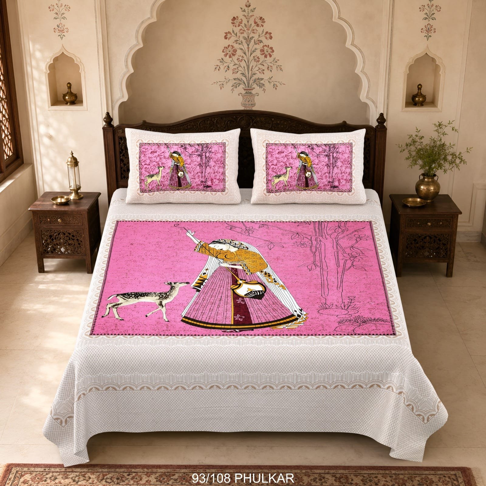 Cotton Viscose Printed Double Bedsheet