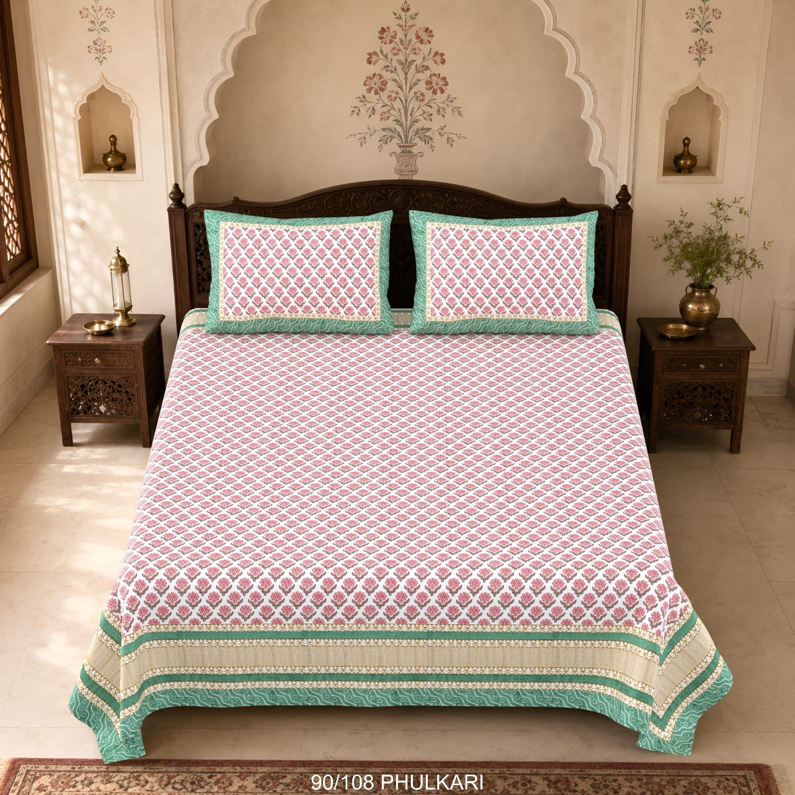 Cotton Viscose Printed Double Bedsheet