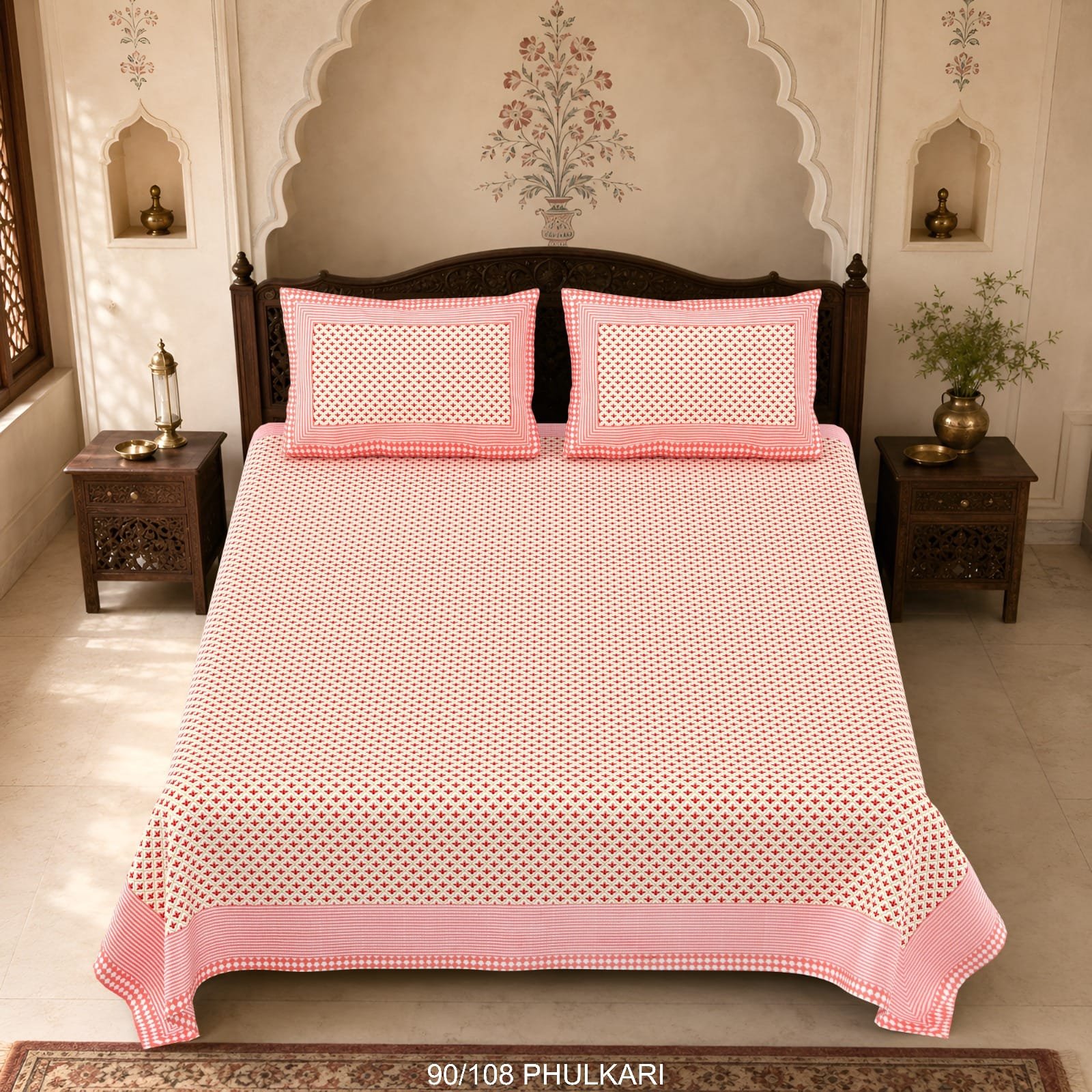 Cotton Viscose Printed Double Bedsheet