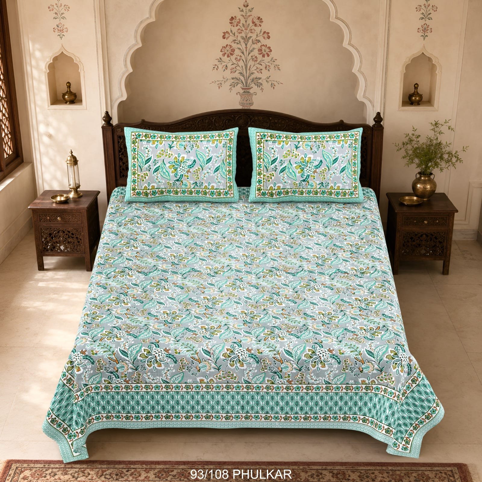Cotton Viscose Printed Double Bedsheet