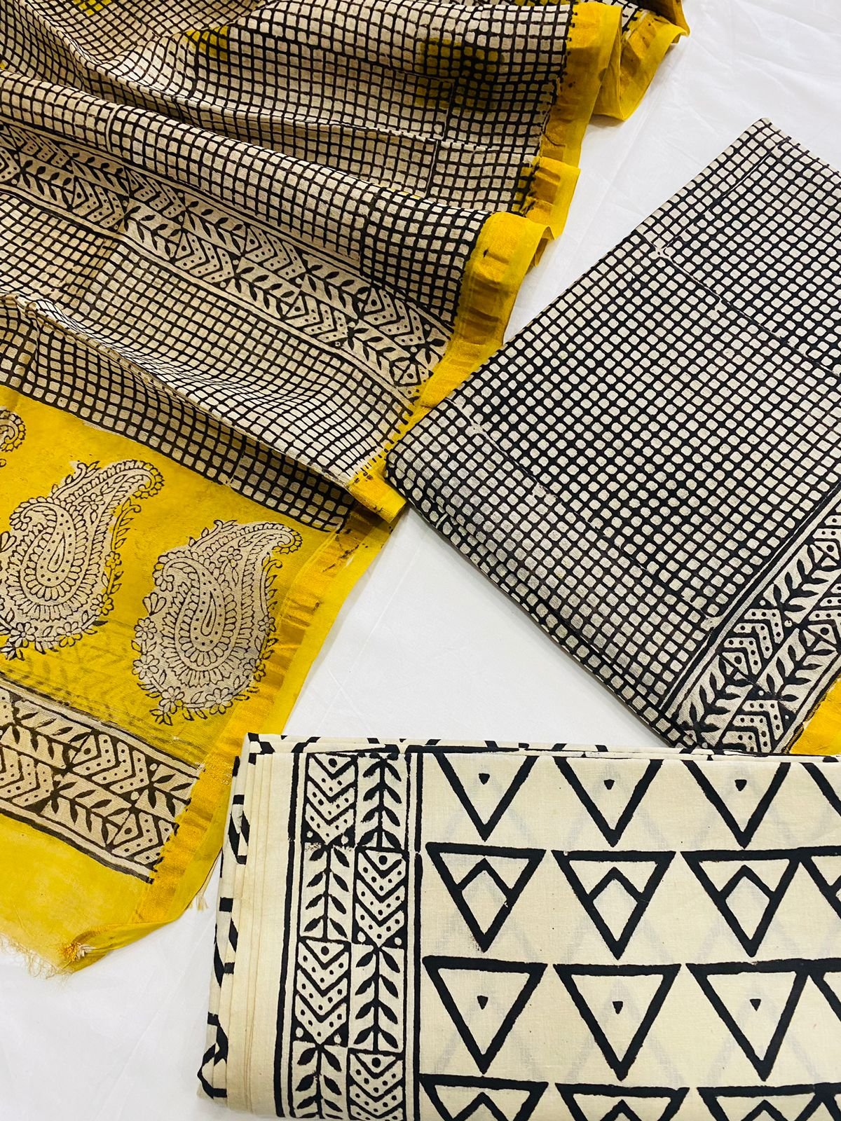 Chanderi Hand Block Printed Suit