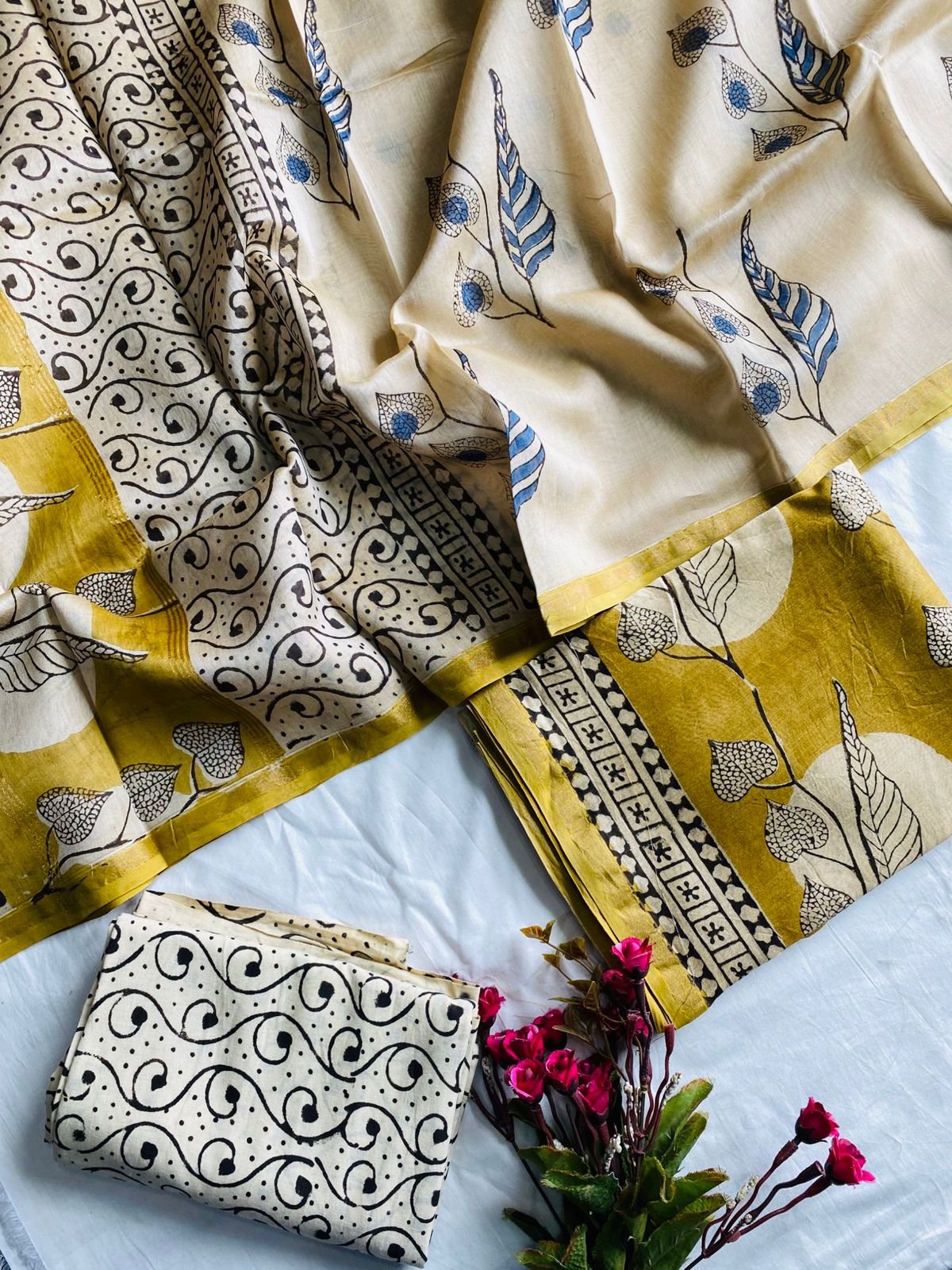 Chanderi Hand Block Printed Suit