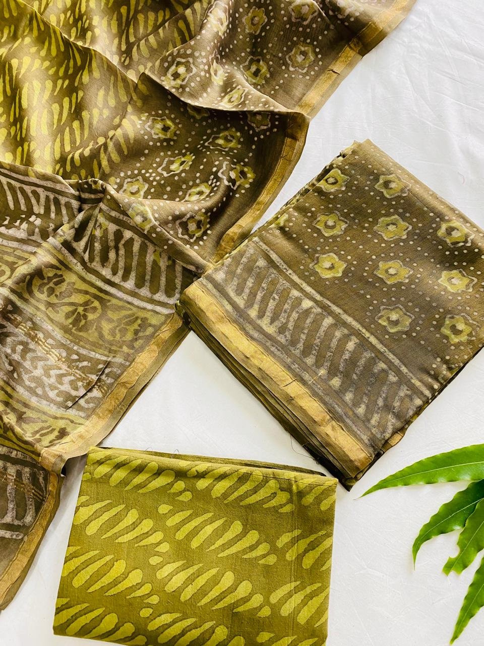 Chanderi Hand Block Printed Suit