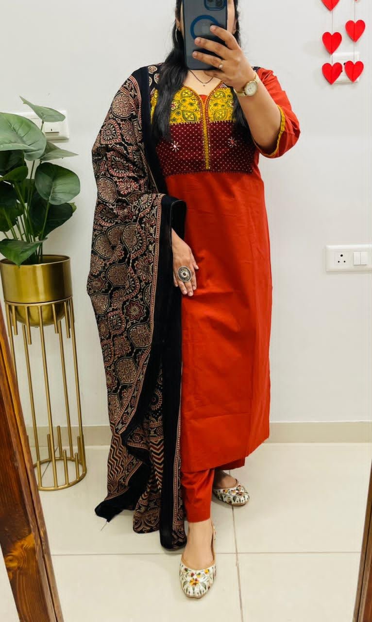 Cotton Printed Stitched Suit Set