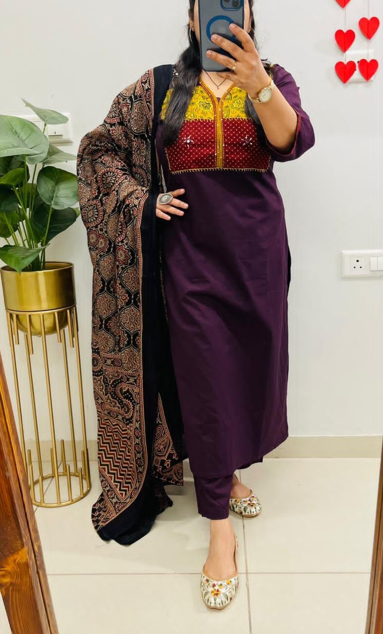 Cotton Printed Stitched Suit Set