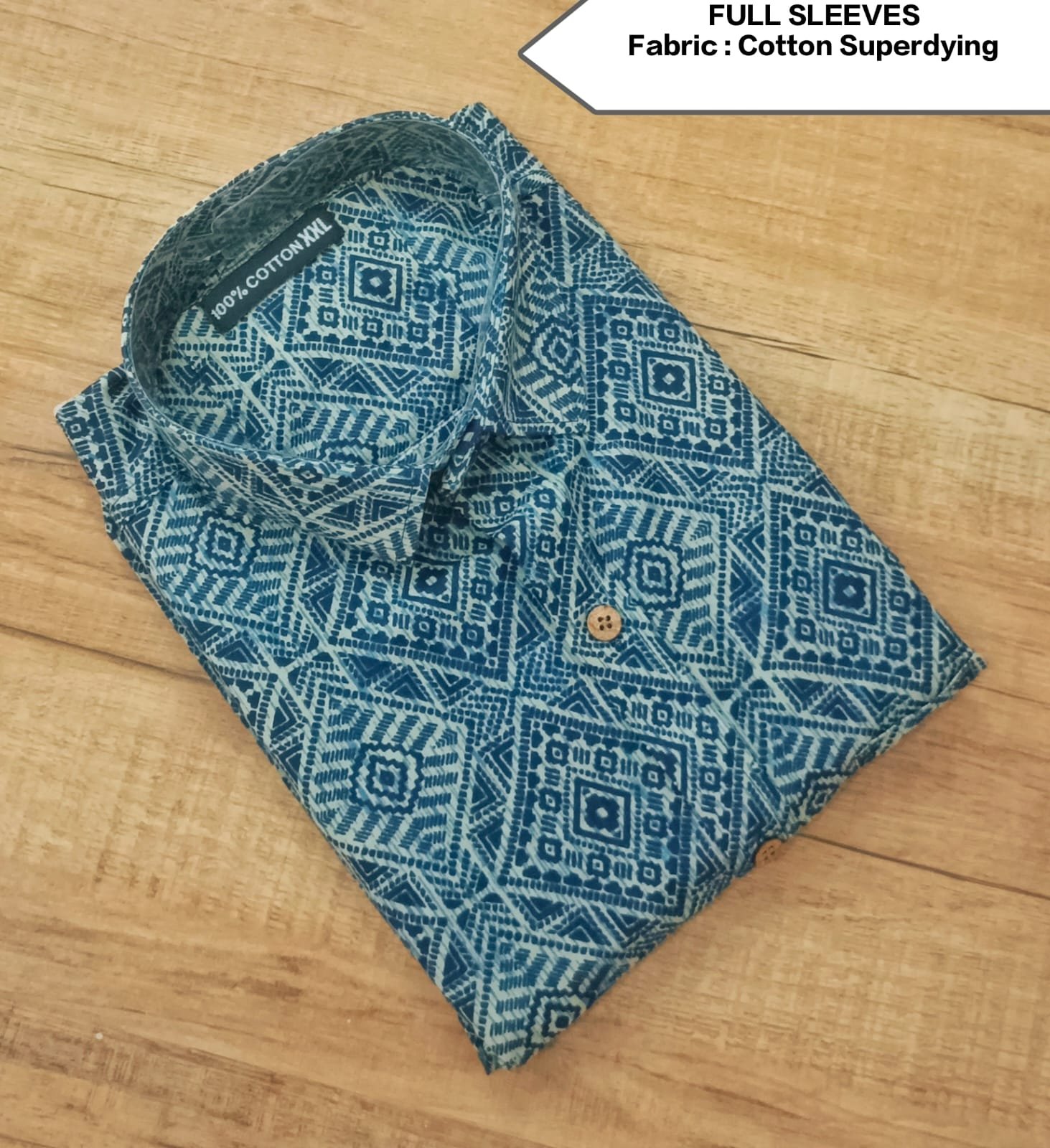 Cotton Printed Men Shirt Full Sleeve