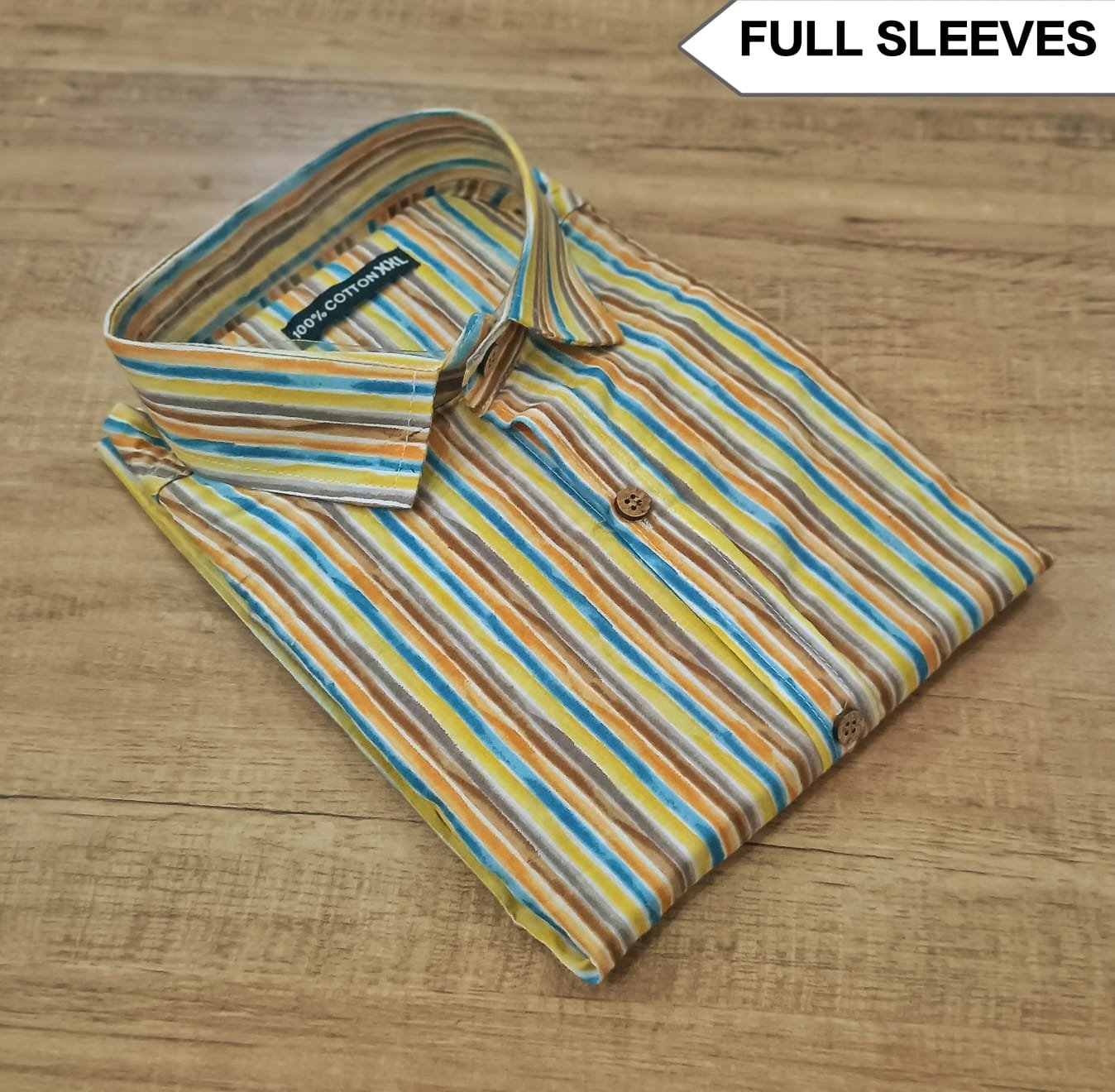 Cotton Printed Men Shirt Full Sleeve