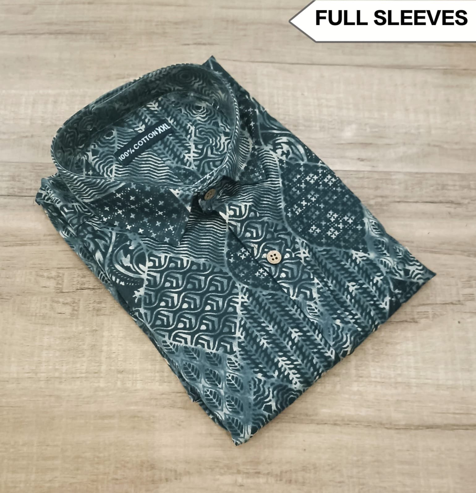 Cotton Printed Men Shirt Full Sleeve