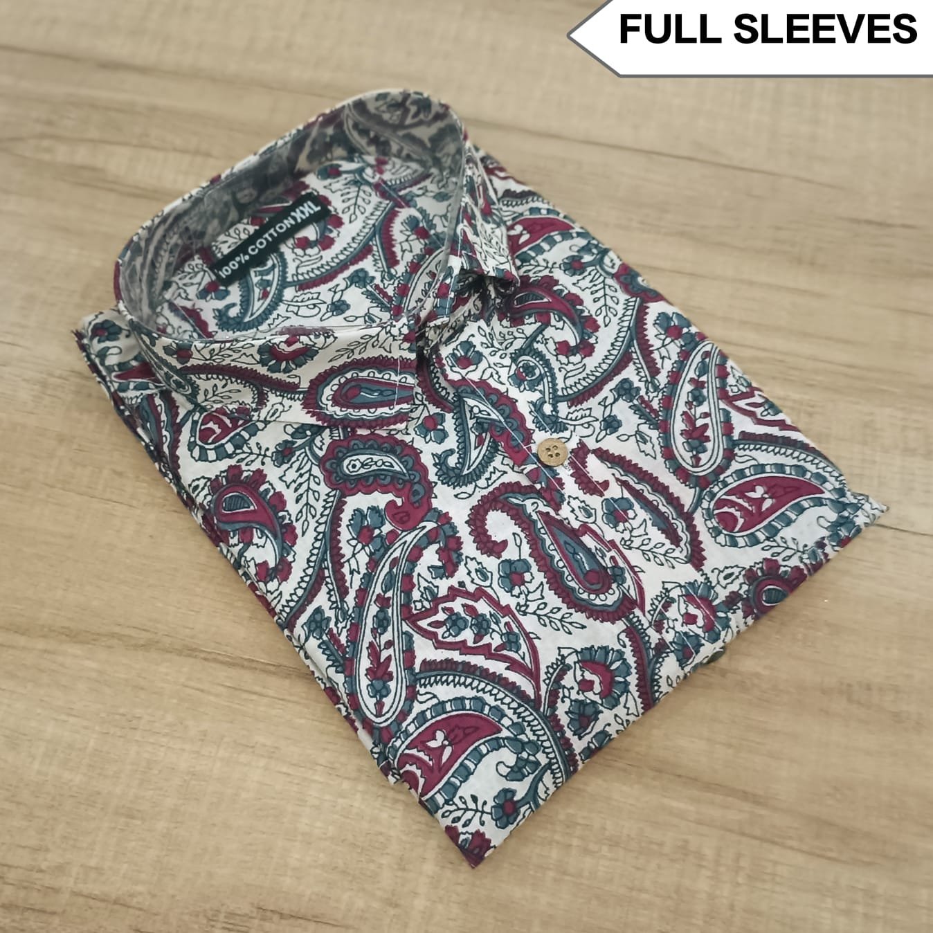 Cotton Printed Men Shirt Full Sleeve