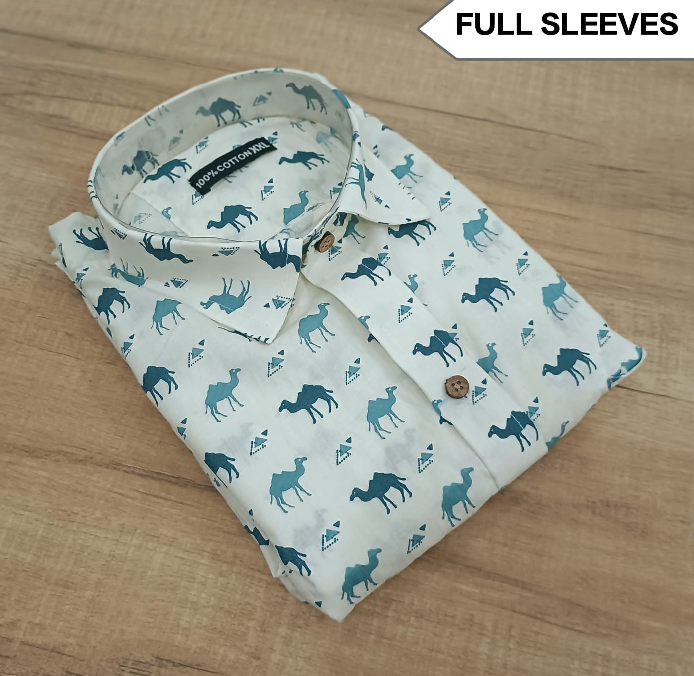 Cotton Printed Men Shirt Full Sleeve