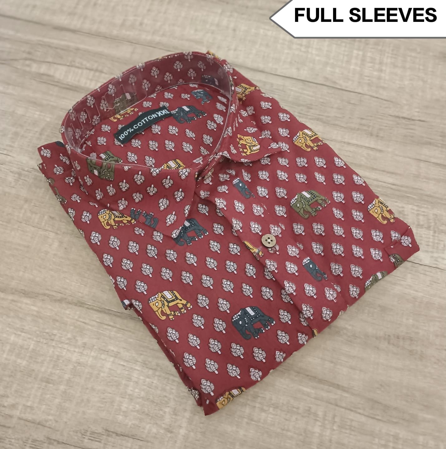 Cotton Printed Men Shirt Full Sleeve